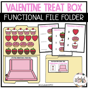 Preview of Build a Valentine Treat Box Functional File Folder Task