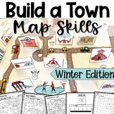 Build a Winter Town/ City Map Activity Map Skills + Extra 