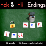 Build-a-Word Cards:  -ck and -ll Endings