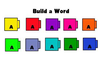 Preview of Build a Word Cubes - 26 Letters / 10 Colors