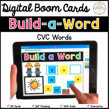 Preview of Word Building Digital Boom Cards: CVC Words