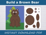 Build a brown bear craft scissor skills cut and paste