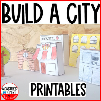 Preview of Build a city Printables Create a Town Fun Craft End of year Activities