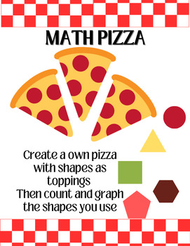 Preview of Build a pizza with shapes math activity