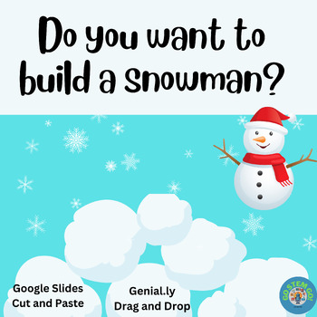 Preview of Build a snowman-No Prep Digital Resource -Google Slide/Genially Activity
