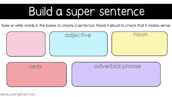 Preview of Build a super sentence