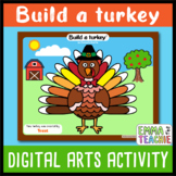 Build a turkey - Digital Thanksgiving Activity for Google Slides