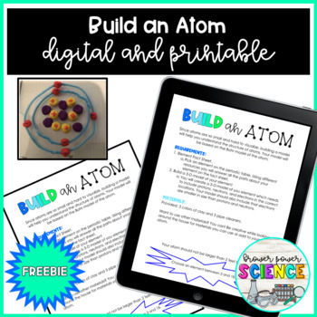 Preview of Build an Atom Digital and Printable Freebie!