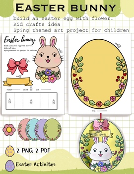 Preview of Build an Easter egg craft and hanging decorations,Easter craft activites