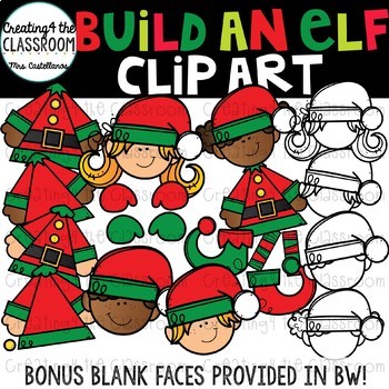Preview of Build an Elf Clipart {Elf Clip art}