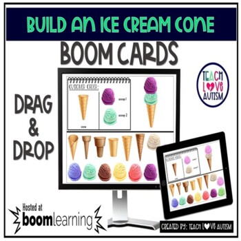 Preview of Build an Ice Cream Cone Boom Cards