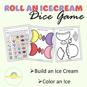 Preview of Build an Ice Cream Dice and Coloring Game