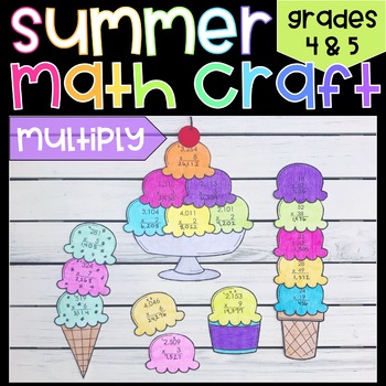 Preview of Build an Ice Cream Multiplication Craft