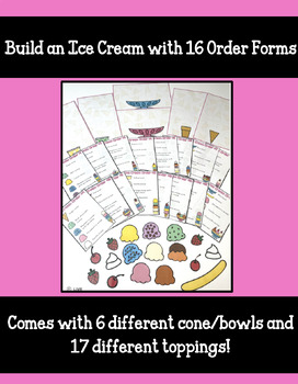 Preview of Build an Ice Cream with 16 Order Forms (SPED, Life Skills, ABA, ASD)