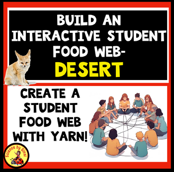 Preview of Build an Interactive STUDENT FOOD WEB with Yarn!  DESERT Food Chain Activity