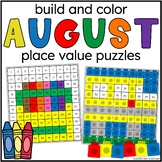 Build and Color Place Value Puzzles August