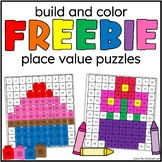 Build and Color Place Value Puzzles Freebie