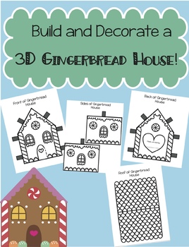 Preview of Build and Decorate a 3D Gingerbread House!