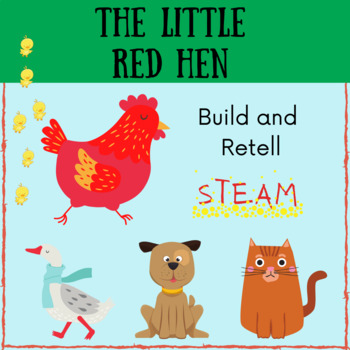 Preview of Build and Retell the story The Little Red Hen  STEAM PROJECT