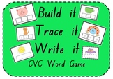 Build it, Trace it, Write it - CVC Word Activity with 72 G