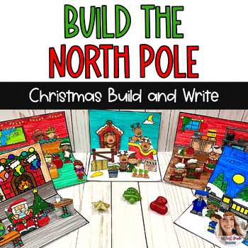 Preview of Build the North Pole Christmas Pop Up Crafts and Writing Activities