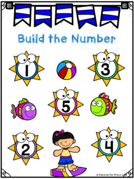 Build the Number - Summer for Pre-K, Preschool, and Kindergarten