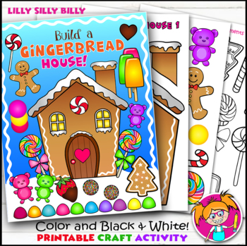 Preview of Build your own gingerbread house and Candy Garden! Printable Craft Activity