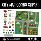 Build your own town or city map clip art - Coding map clipart
