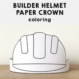 Builder Helmet Construction Worker Paper Crown Printable C