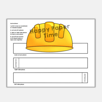 construction hat printables