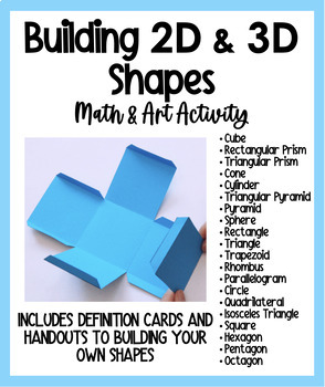 Preview of Building 2D and 3D Shapes Nets Craft Geometry Math Project