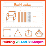 Building 2d and 3d Shapes With Marshmallows And Toothpicks Cards