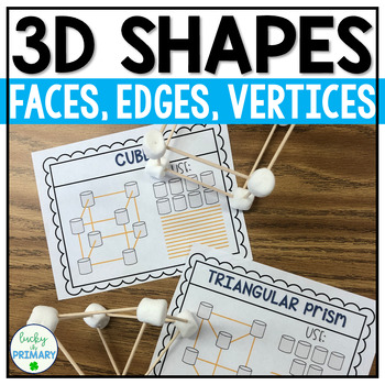 Preview of Building 3D Solid Shapes Activity Faces, Edges, Vertices STEM for 4th, 5th, 6th
