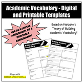 Building Academic Vocabulary (BAV) Template | DIGITAL & PR