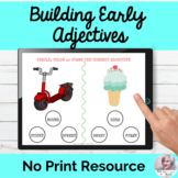 Using Early Adjectives Activity No Print Speech Therapy | 
