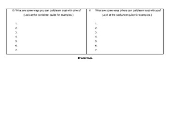 Building And Earning Trust Worksheet by The Sucos TPT