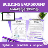 Building Background Knowledge Activities