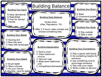 Preview of Building Balance - Screen Time Plan
