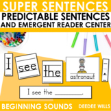 Building Beginning Sounds Sentences Center with Predictabl