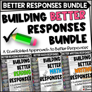 Preview of Better Math, Reading, and Writing Responses Bundle Step by Step Buide