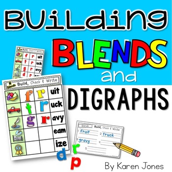 Preview of Blends & Digraphs Center Activity {Kindergarten and 1st Grade Literacy Center}