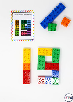 Building Block Letters and Numbers by Playdough to Plato | TpT