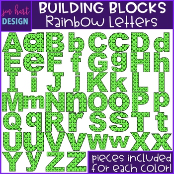 Alphabet Letters Clipart-Building Blocks Mini Bundle {jen hart Clip Art}