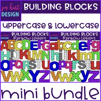 Preview of Alphabet Letters Clipart-Building Blocks Mini Bundle {jen hart Clip Art}