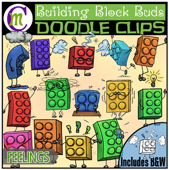 Preview of Building Blocks Clipart Buddies:  Emotions