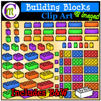 Preview of Building Blocks Clipart | Plastic Bricks Clip Art