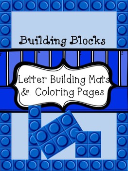 Preview of Building Blocks Letter Mats & Coloring Book (Capital Letters)