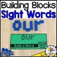 alphabet blocks spelling the word one
