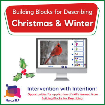 Preview of Building Blocks for Describing: Christmas & Winter!  Speech Language Boom Cards