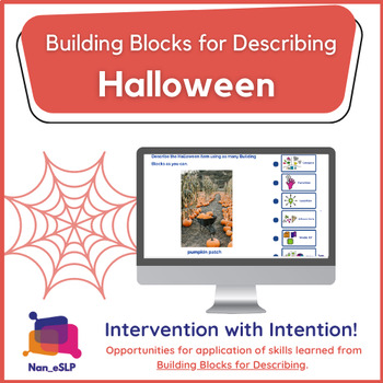 Preview of Building Blocks for Describing: Halloween!  Speech Language Boom Cards